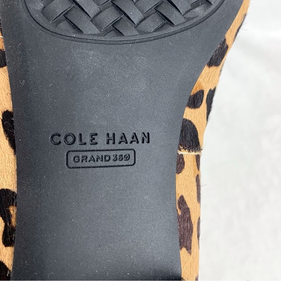 COLE HAAN “The Go To Pearson” Genuine Calf Hair Leopard Print Flats Loafers sz 6 - Picture 5 of 11